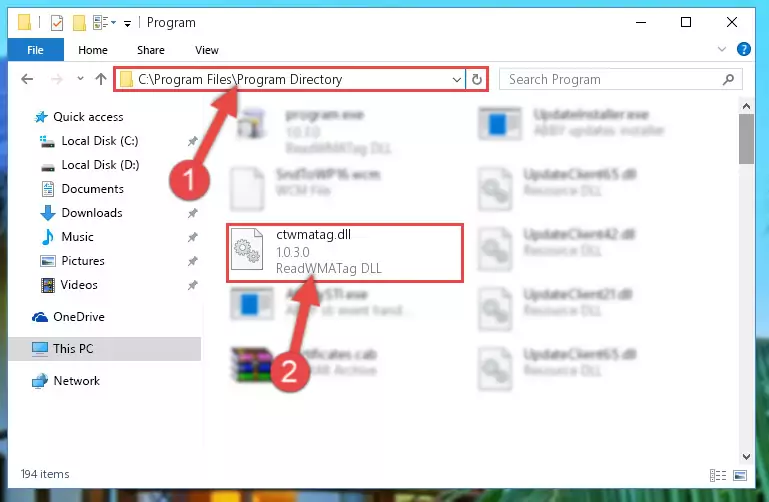 Choosing the Ctwmatag.dll library