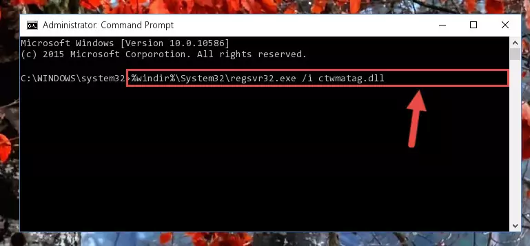 Deleting the damaged registry of the Ctwmatag.dll