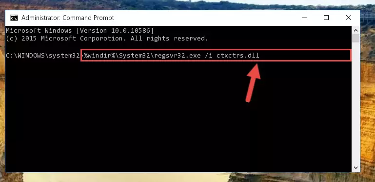 Deleting the Ctxctrs.dll library's problematic registry in the Windows Registry Editor