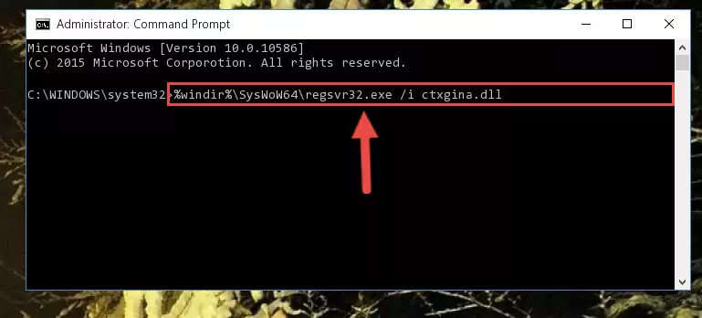 Uninstalling the Ctxgina.dll library from the system registry