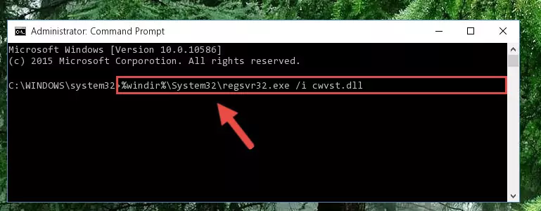 Uninstalling the Cwvst.dll library from the system registry