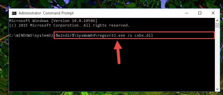 Reregistering the Cxbx.dll file in the system (for 64 Bit)