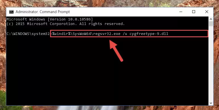 Making a clean registry for the Cygfreetype-9.dll library in Regedit (Windows Registry Editor)