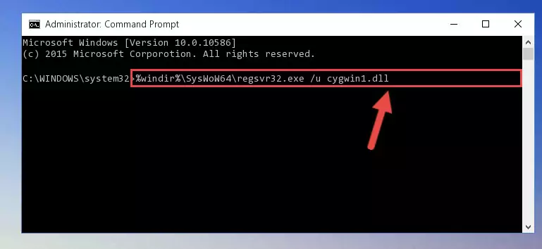 Reregistering the Cygwin1.dll library in the system