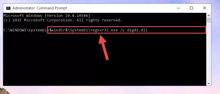 Creating a new registry for the D2gdi.dll library