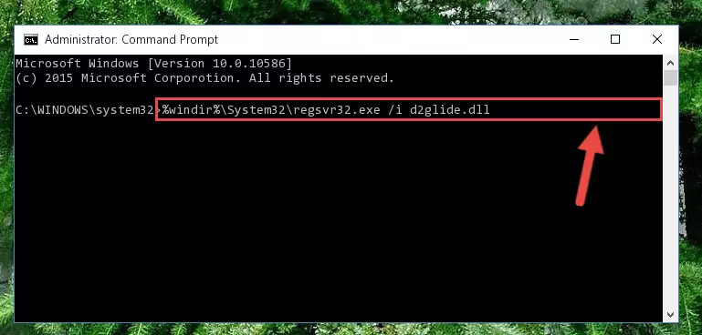 Deleting the D2glide.dll file's problematic registry in the Windows Registry Editor