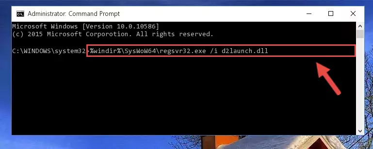 Cleaning the problematic registry of the D2launch.dll library from the Windows Registry Editor