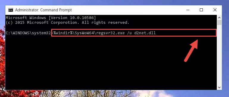 Creating a clean registry for the D2net.dll library (for 64 Bit)