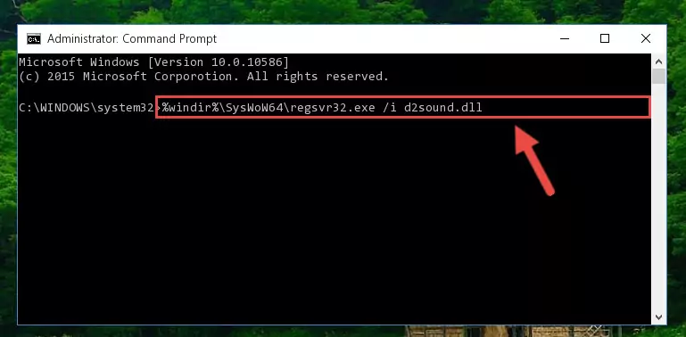 Uninstalling the D2sound.dll file's problematic registry from Regedit (for 64 Bit)