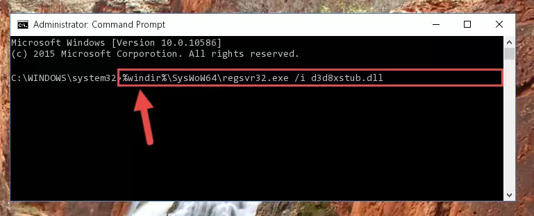 Uninstalling the D3d8xstub.dll library's problematic registry from Regedit (for 64 Bit)
