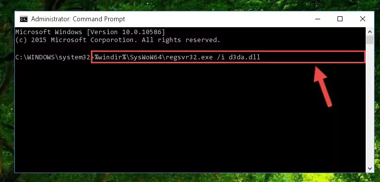 Deleting the D3da.dll library's problematic registry in the Windows Registry Editor