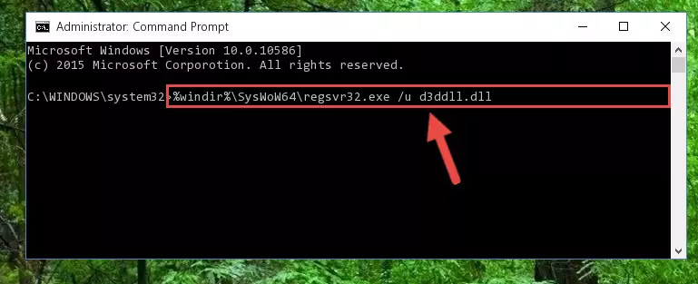 Reregistering the D3ddll.dll file in the system (for 64 Bit)