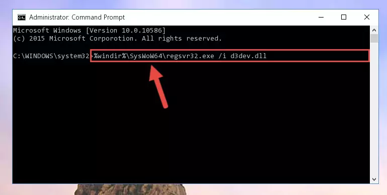 Uninstalling the broken registry of the D3dev.dll library from the Windows Registry Editor (for 64 Bit)