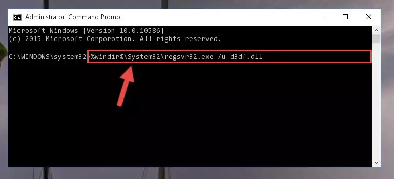 Creating a new registry for the D3df.dll file