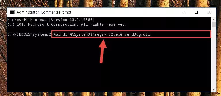 Extracting the D3dg.dll file from the .zip file