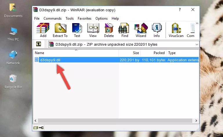 Copying the D3dspy9.dll library into the installation directory of the program.