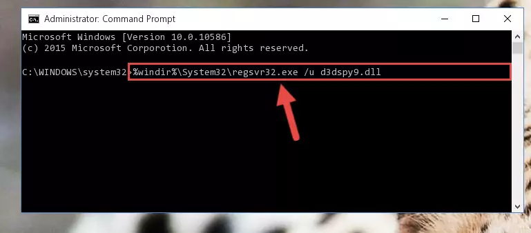 Creating a new registry for the D3dspy9.dll library