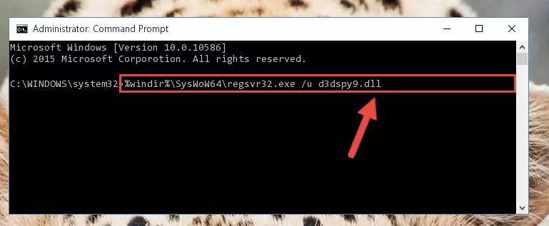 Creating a clean registry for the D3dspy9.dll library (for 64 Bit)