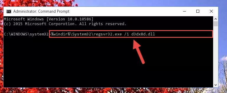 Deleting the D3dx8d.dll file's problematic registry in the Windows Registry Editor