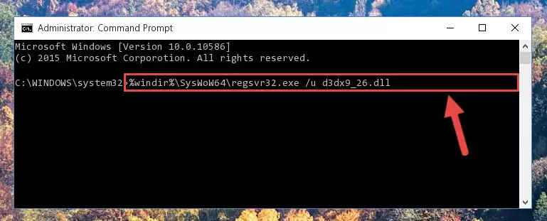 Reregistering the D3dx9_26.dll file in the system (for 64 Bit)
