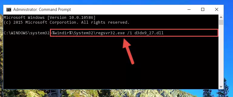 Reregistering the D3dx9_27.dll file in the system (for 64 Bit)