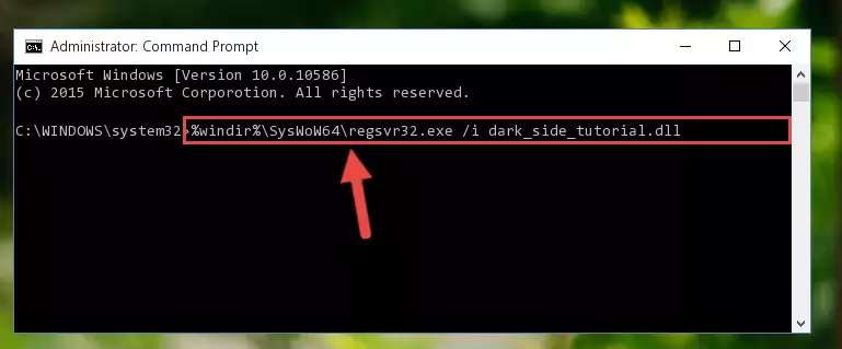 Cleaning the problematic registry of the Dark_side_tutorial.dll file from the Windows Registry Editor