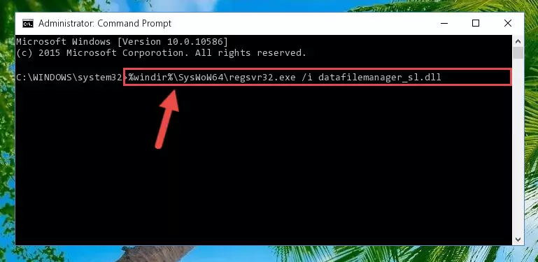 Uninstalling the Datafilemanager_sl.dll library's problematic registry from Regedit (for 64 Bit)