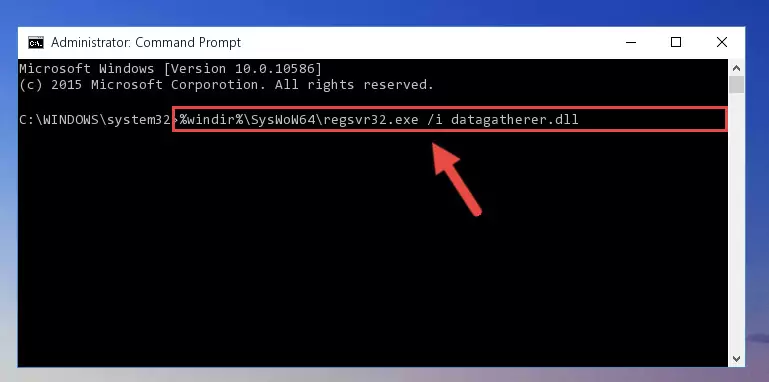 Uninstalling the Datagatherer.dll file's broken registry from the Registry Editor (for 64 Bit)