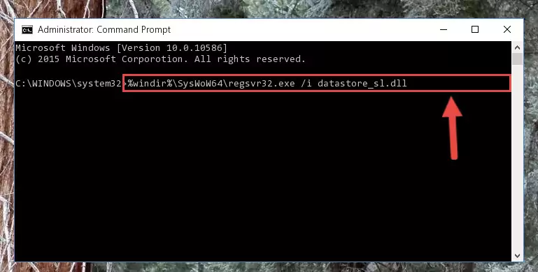Uninstalling the Datastore_sl.dll library from the system registry