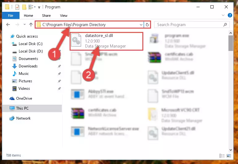 Uninstalling the Datastore_sl.dll library's problematic registry from Regedit (for 64 Bit)