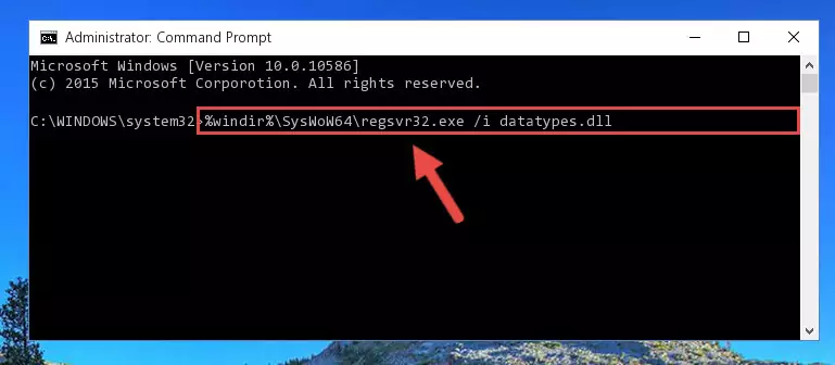 Uninstalling the Datatypes.dll file's problematic registry from Regedit (for 64 Bit)