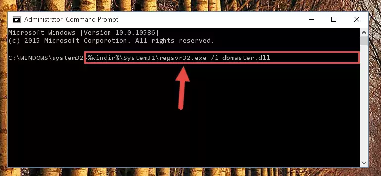 Deleting the damaged registry of the Dbmaster.dll