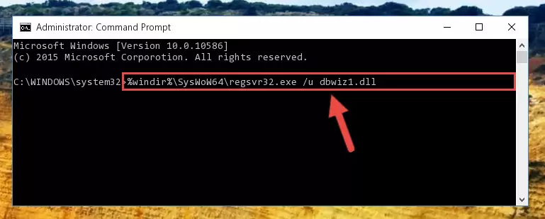Reregistering the Dbwiz1.dll file in the system (for 64 Bit)
