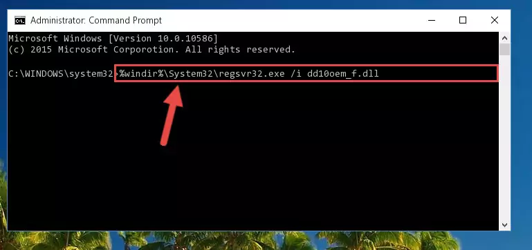 Uninstalling the Dd10oem_f.dll library from the system registry