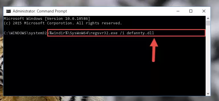 Uninstalling the Defannty.dll file from the system registry