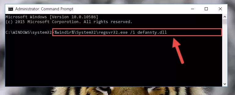 Reregistering the Defannty.dll file in the system (for 64 Bit)