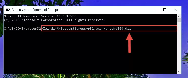Creating a new registry for the Deko800.dll library in the Windows Registry Editor
