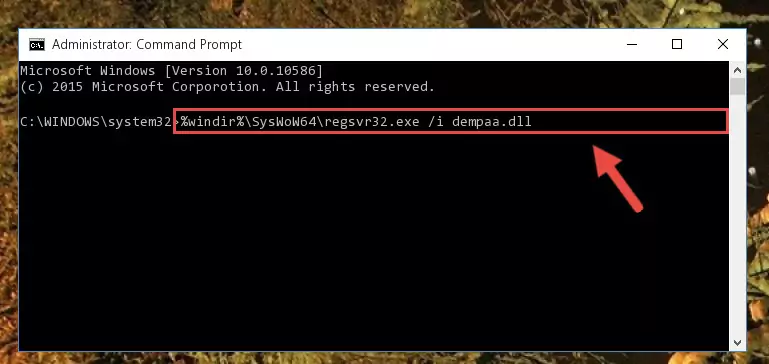 Uninstalling the Dempaa.dll library's broken registry from the Registry Editor (for 64 Bit)
