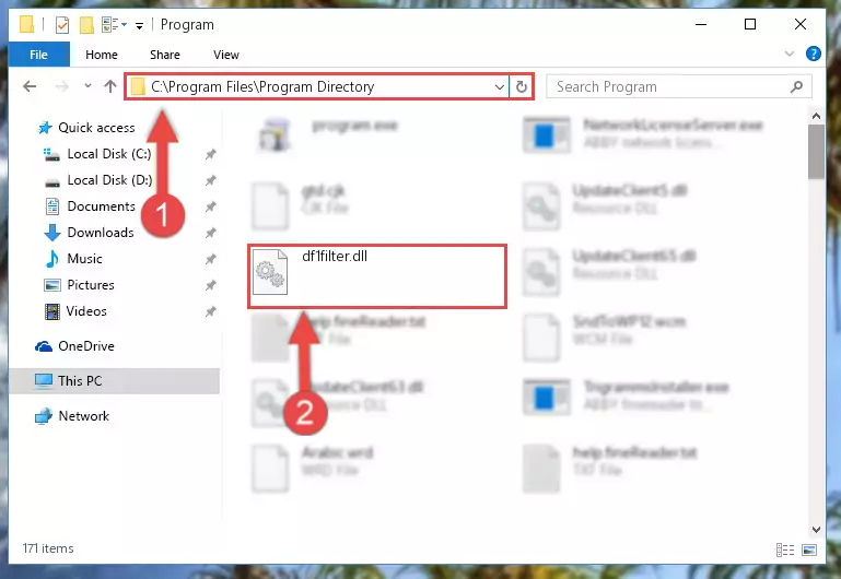 Uninstalling the Df1filter.dll library's problematic registry from Regedit (for 64 Bit)