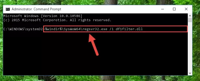 Cleaning the problematic registry of the Df1filter.dll library from the Windows Registry Editor