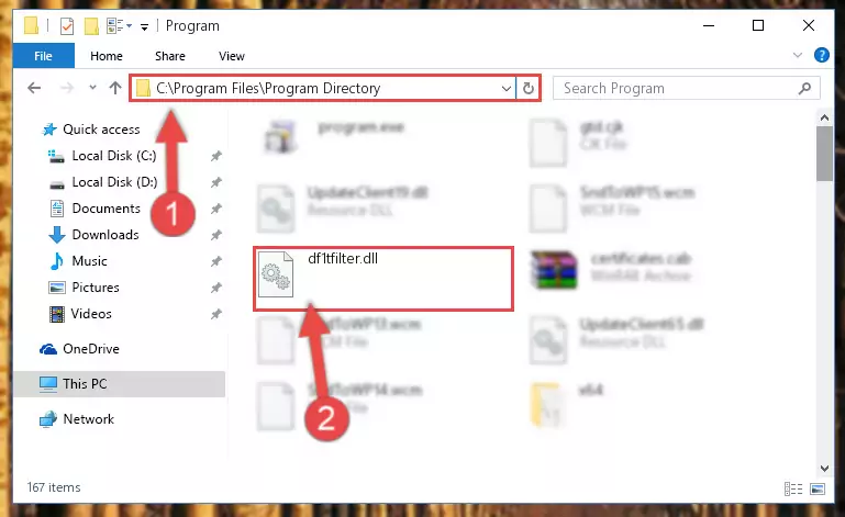 Uninstalling the Df1tfilter.dll library's problematic registry from Regedit (for 64 Bit)