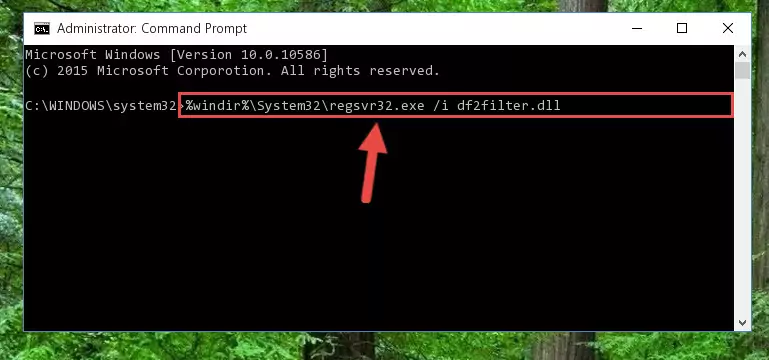 Creating a clean registry for the Df2filter.dll library (for 64 Bit)