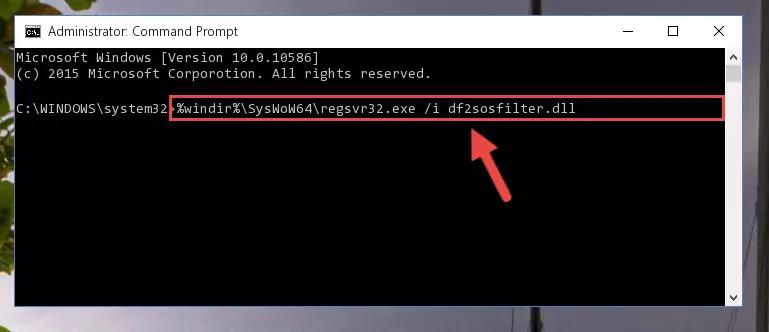 Uninstalling the Df2sosfilter.dll library's broken registry from the Registry Editor (for 64 Bit)