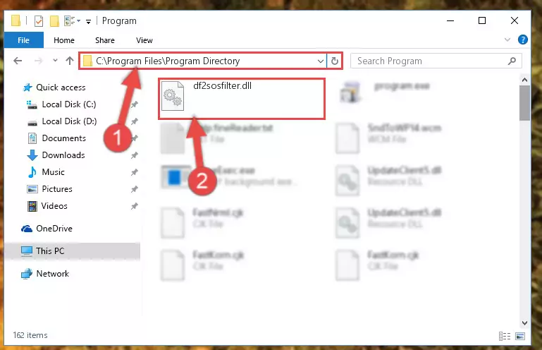 Choosing the Df2sosfilter.dll library