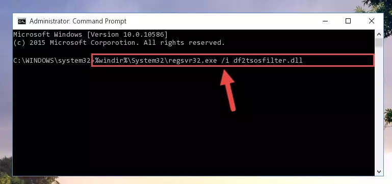 Creating a clean and good registry for the Df2tsosfilter.dll file (64 Bit için)