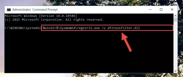 Creating a new registry for the Df2tsosfilter.dll file