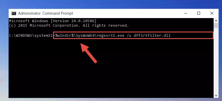 Creating a new registry for the Dffirtfilter.dll library