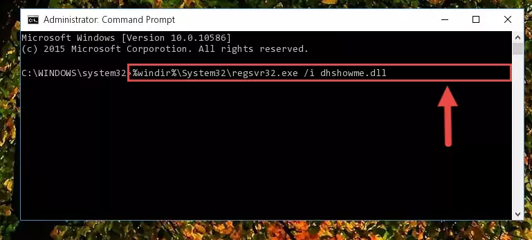Deleting the Dhshowme.dll file's problematic registry in the Windows Registry Editor