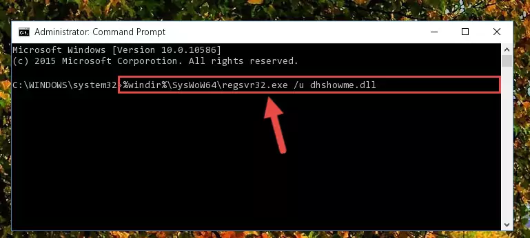 Creating a clean registry for the Dhshowme.dll file (for 64 Bit)