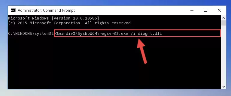 Uninstalling the broken registry of the Diagnt.dll library from the Windows Registry Editor (for 64 Bit)